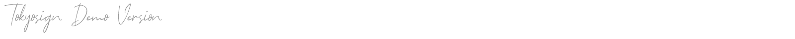 Tokyosign font preview